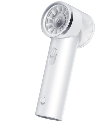 RANVOO 2026 Mini & Powerful Turbo 100 Speeds Cooling Handheld Fan Rechargeable LED Display for Outdoor Travel Portable Hand Fan, Gifts for Women & Men, Stylish, Pearly White RANVOO