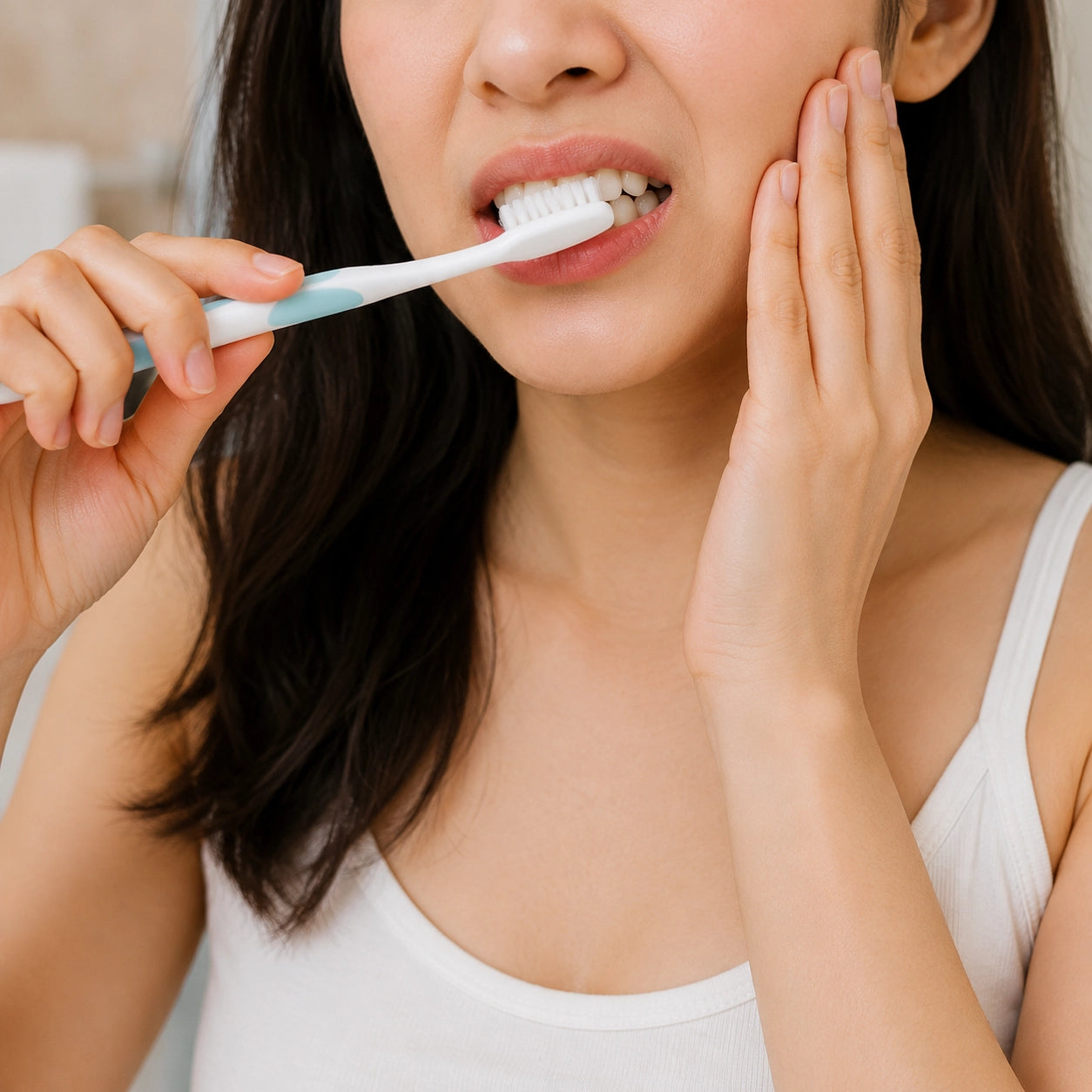 brushing teeth feeling pain